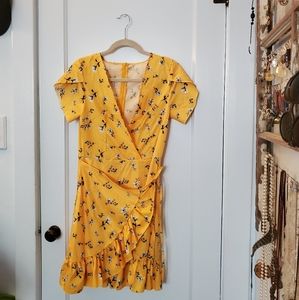 Floral Print Wrap Dress